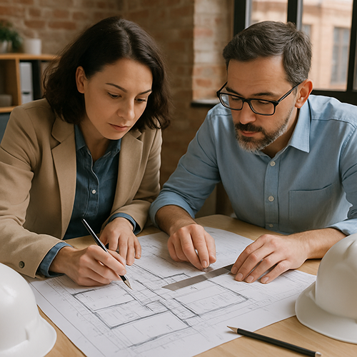 architects working on a plan